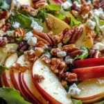 Autumn Harvest Honeycrisp Apple Salad with feta and vibrant greens