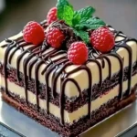 Decadent Choco Trifecta Mousse dessert with layers of rich chocolate