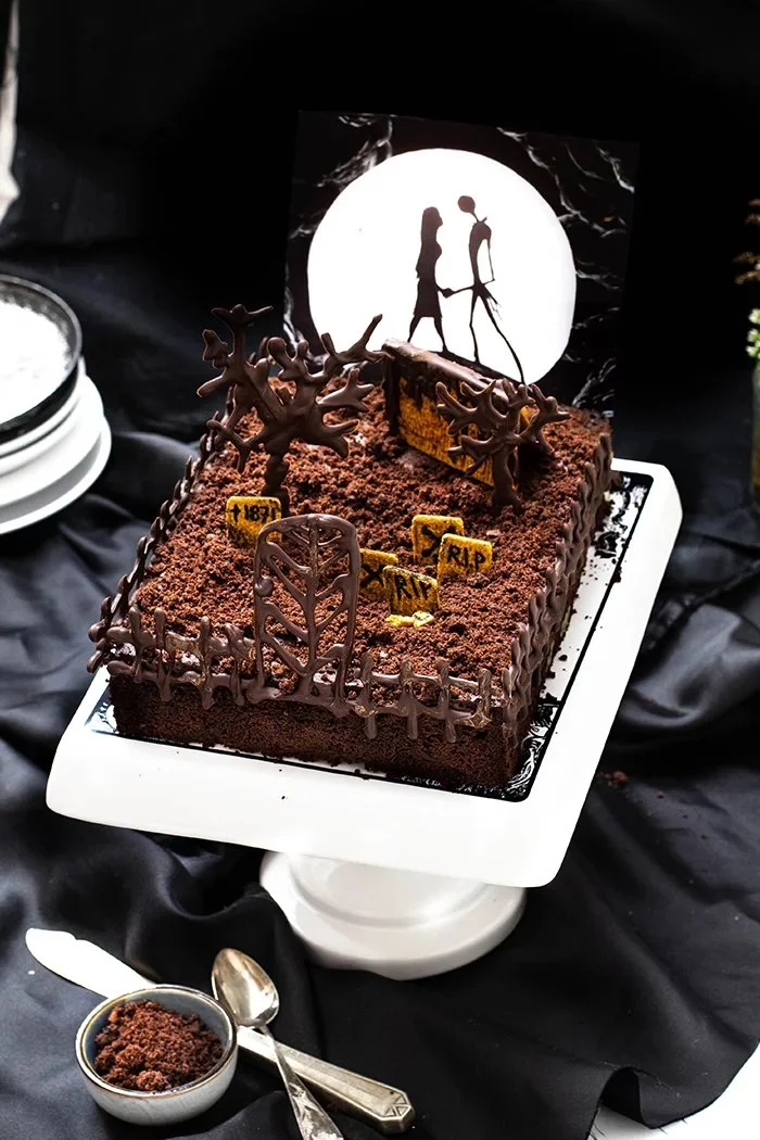 Decadent chocolate brownie served in a unique Friedhof presentation