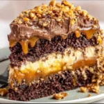 Delicious Chocolate Caramel Toffee Crunch Cake with layers of sweetness and crunch