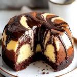 Delicious Chocolate Swirl Cake with rich chocolate and vanilla layers