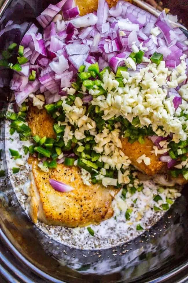 Delicious coconut curry chicken made in a crock pot for a hearty meal.