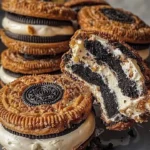 Deep-fried Oreos filled with Cookies & Cream Cheesecake, a delicious dessert.