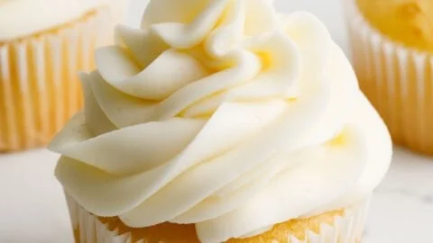 Delicious cream cheese frosting on a chocolate cake