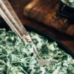 Delicious creamed spinach served in a bowl, creamy and flavorful side dish