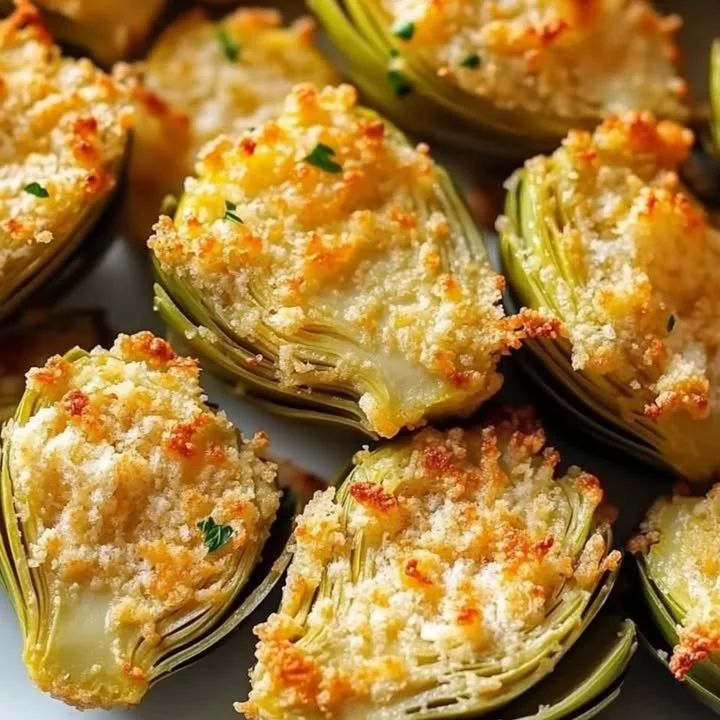 Crispy Parmesan Artichoke Hearts served as a delicious appetizer
