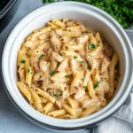 Crock Pot Creamy Cajun Chicken Pasta served in a bowl