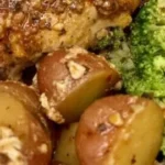 Crockpot Lemon Chicken served with tender potatoes