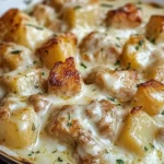 Delicious Garlic Parmesan Chicken with potatoes in a crockpot meal