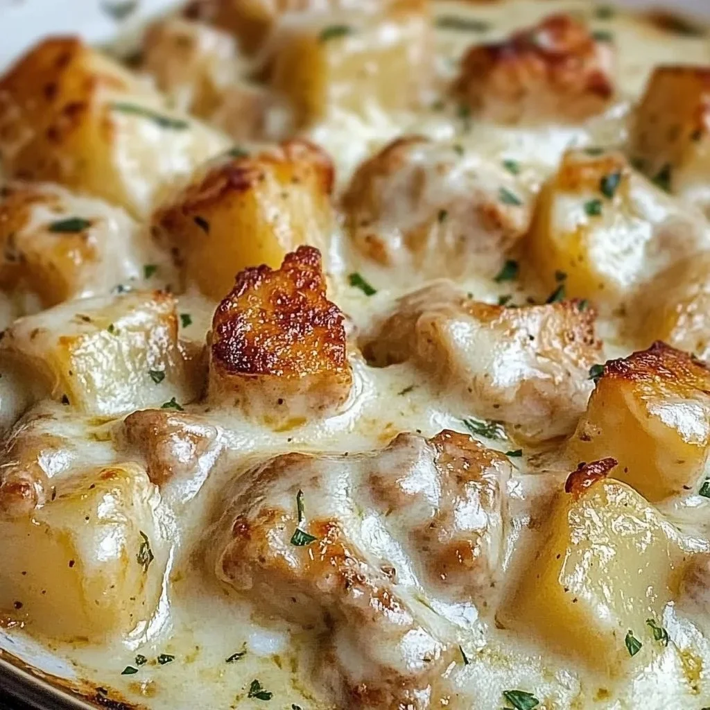 Delicious Garlic Parmesan Chicken with potatoes in a crockpot meal
