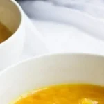 A bowl of Get Well Soup made with onion and garlic for health and comfort.