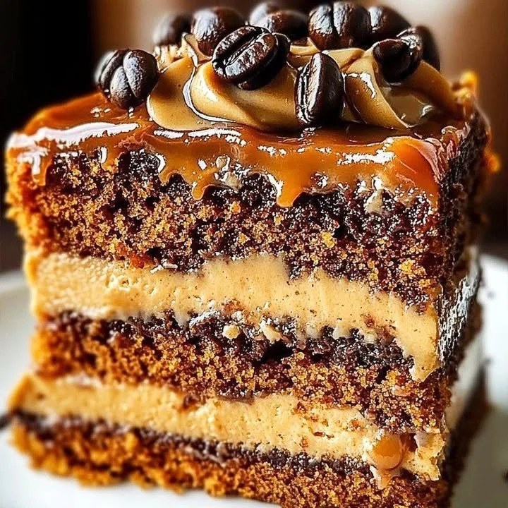 Delicious gooey cinnamon coffee cake topped with a crumble and drizzled with icing