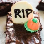 Delicious Halloween Brownies decorated with spooky designs