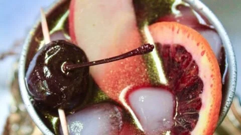 Non-alcoholic Polyjuice Potion Punch Halloween drink inspired by Harry Potter