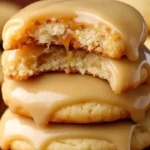 Freshly baked Maple Cookies with decadent maple icing on top