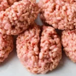 Delicious marshmallow rice bubble Halloween brains dessert