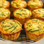 Mediterranean zucchini muffins with potato, carrot and cheese