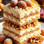 Nut & Cream Layered Cake with rich flavors and elegant layers