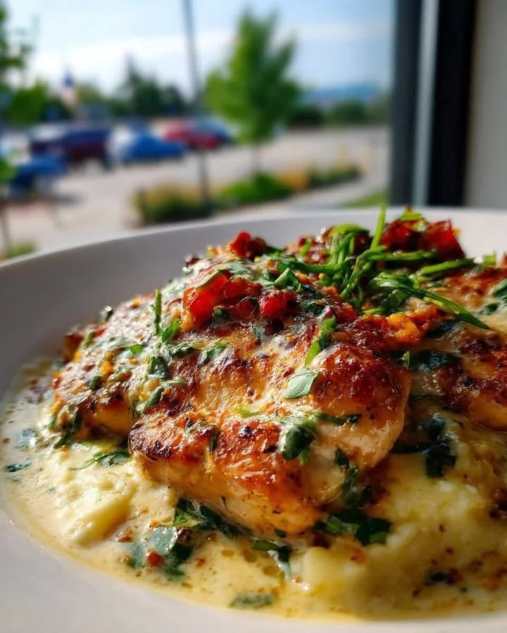 One Pan Marry Me Chicken dish served with creamy sauce and herbs.