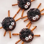Oreo Spider Halloween Cookies decorated for Halloween celebration
