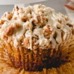 Delicious pumpkin cinnamon streusel muffins fresh out of the oven