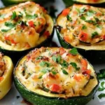 Ranch Cheddar Chicken Burgers on a grill with fresh toppings and herbs