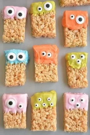Spooky Rice Krispie Treat Monsters for Halloween