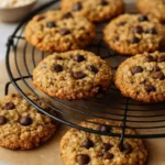 Baking simple oatmeal cookies from a homemade recipe.