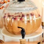 Sparkling Caramel Apple Punch recipe with spiked option for fall parties
