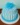 Stylish blue striped cake decorated with elegant roses for special occasions