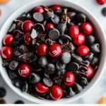 Vampire Bite Trail Mix featuring nuts, dried fruits, and spooky candy