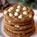 Bakery Gingerbread White Chocolate Cookies on a festive plate