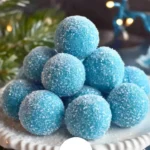 Delicious Blue Christmas Truffles decorated for the festive season