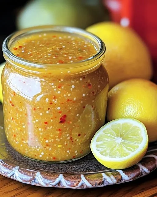 Bottle of Caribbean Lime Lemon Pepper Sauce with fresh limes and lemons.