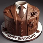 Elegant Chocolate Suit Cake for celebration and special events