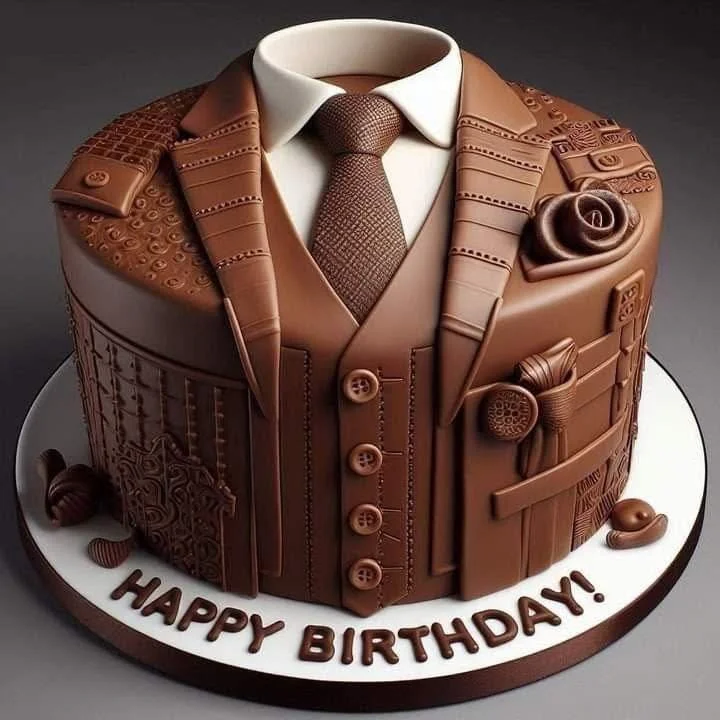 Elegant Chocolate Suit Cake for celebration and special events