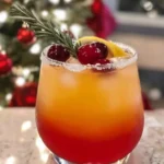 Large batch of Christmas Mistletoe Margarita in a festive setting