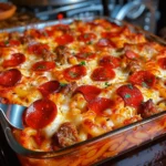 Delicious Creamy Bake ready to be served on a plate.