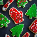 Plate of easy sugar cookies with colorful sprinkles