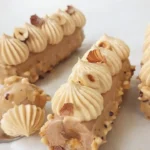 Fingers caramelized milk dessert with salted butter and milk chocolate