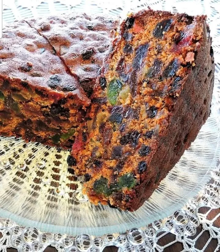 Deliciously rich fruit cake with a variety of dried fruits and nuts