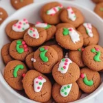 Delicious gingerbread cookie bites with festive decorations