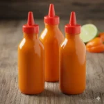 Bottle of Habanero Hot Sauce with fresh peppers