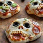 Halloween pizza skulls for festive celebrations