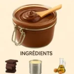 Delicious homemade spread in a glass jar with fresh ingredients around it.