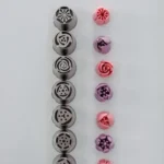 Decorated cake using Russian piping tips for intricate designs