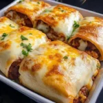 Delicious loaded cheesy pocket tacos with melted cheese and fresh toppings