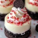 Delicious No-Bake Oreo Peppermint Cheesecake Bites on a serving platter