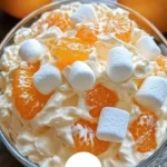 Orange Dreamsicle Salad with vibrant oranges and creamy dressing on a plate.
