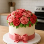 Delicious Rose Bouquet Cake decorated with elegant rose-shaped frosting